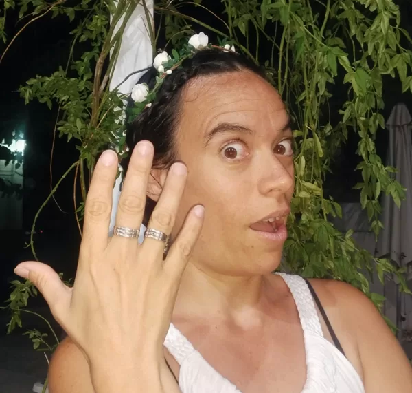 Agnès interpretando a Jimena de Cid 2018